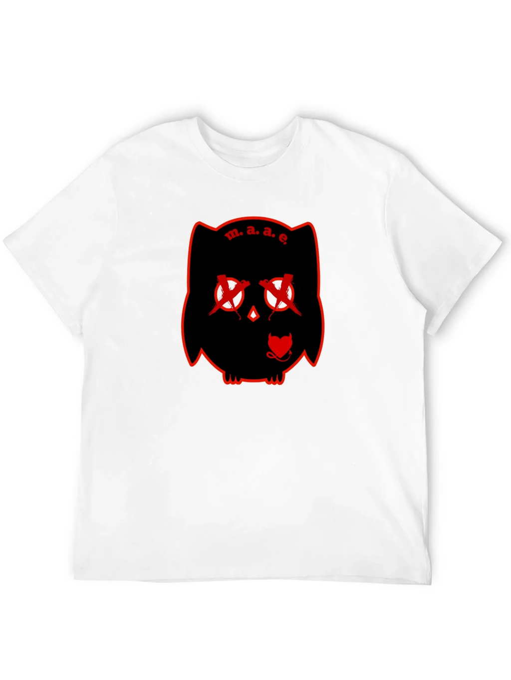 M.A.E. Owl Graphic Print Black T-Shirt product image 11