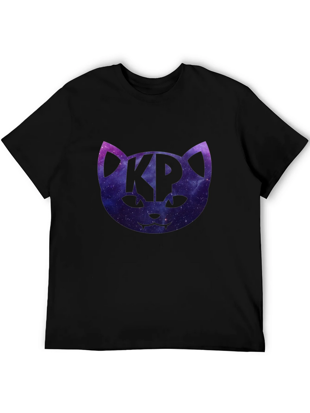 Cosmic Cat KP Black T-Shirt - Galaxy Kitty Design product image 5