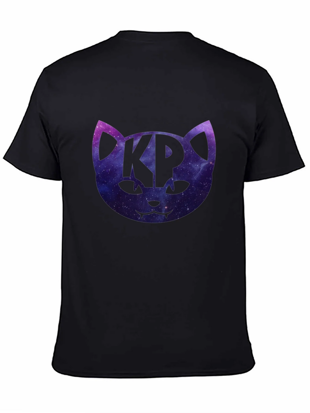Cosmic Cat KP Black T-Shirt - Galaxy Kitty Design product image 4