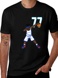 Dabbing Basketball Player T-Shirt - Number 77 product image 1