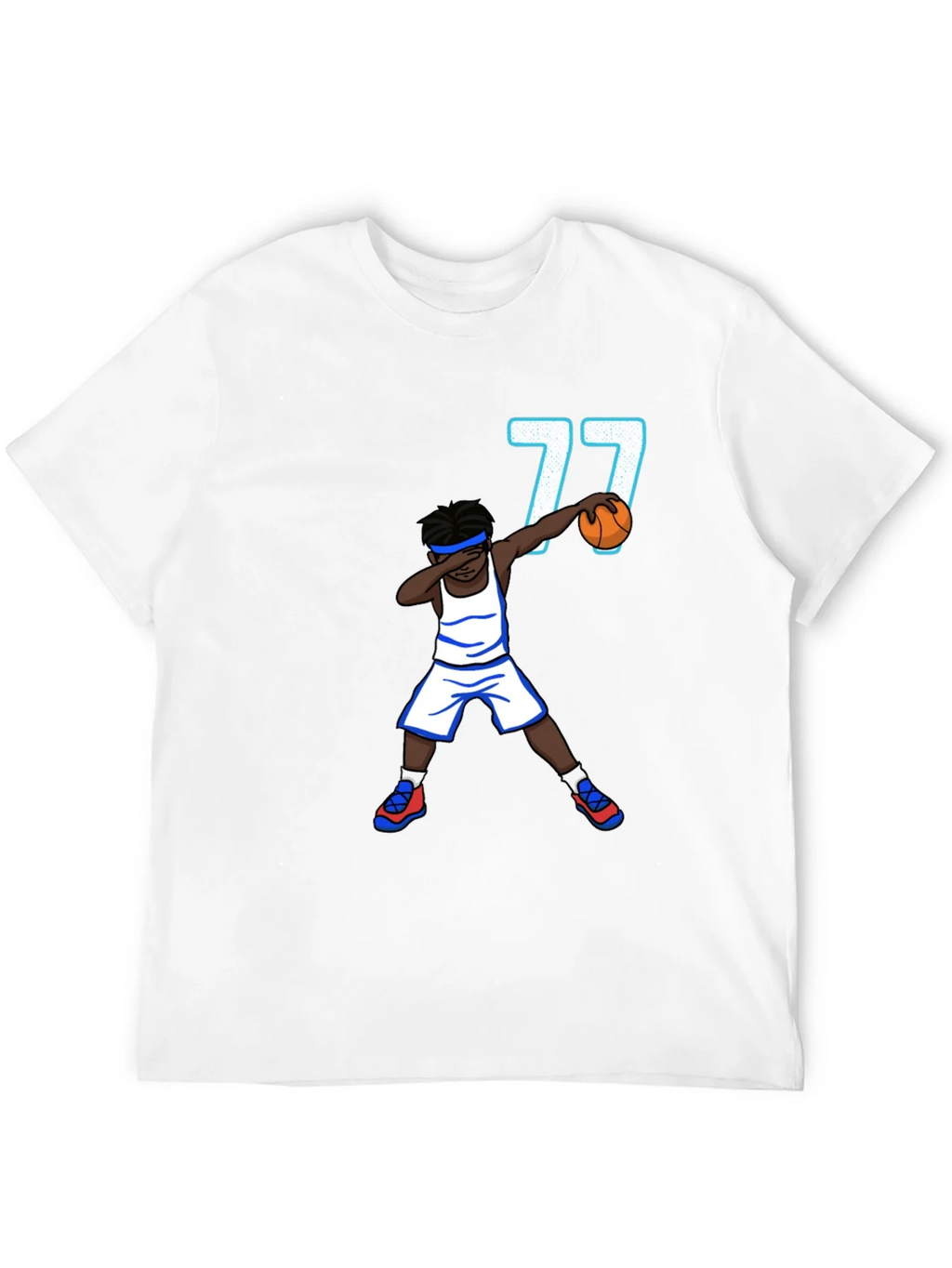 Dabbing Basketball Player T-Shirt - Number 77 product image 11