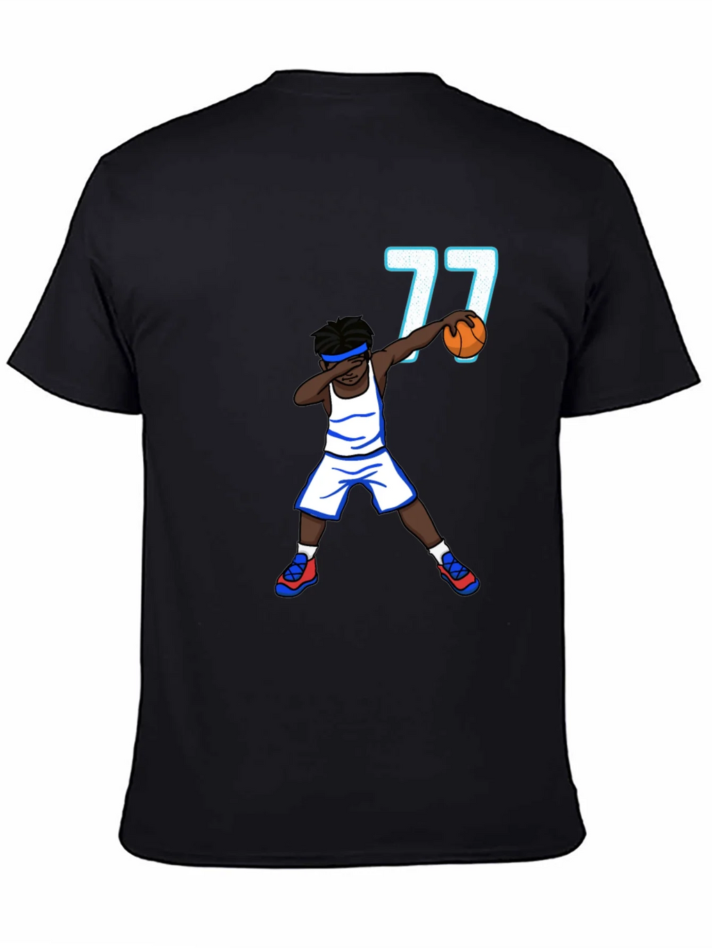 Dabbing Basketball Player T-Shirt - Number 77 product image 4