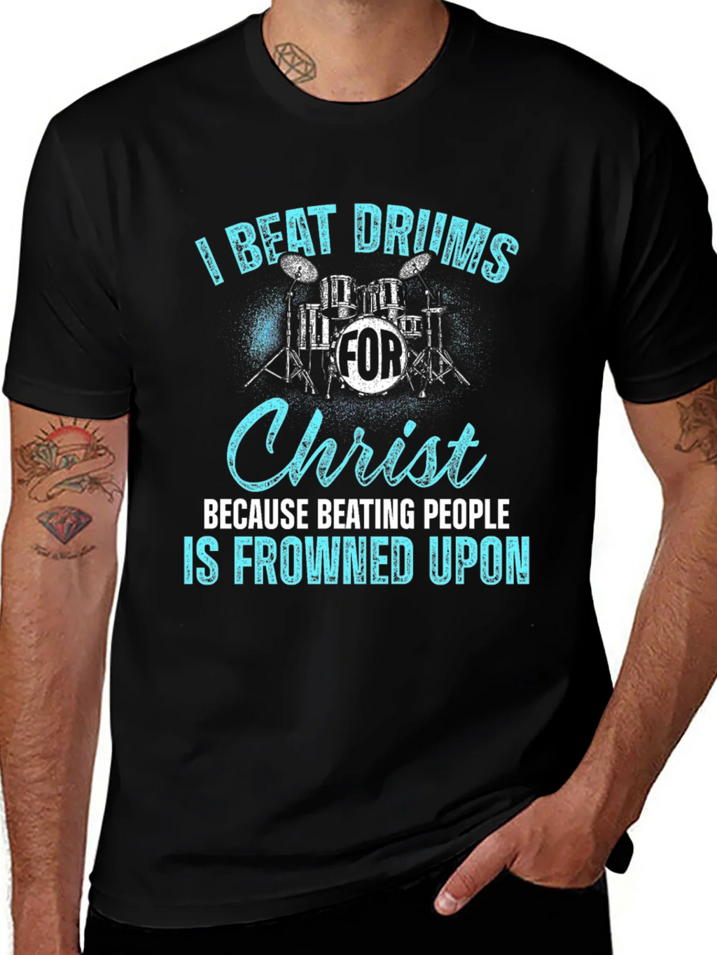 I Beat Drums For Christ T-Shirt product image 1
