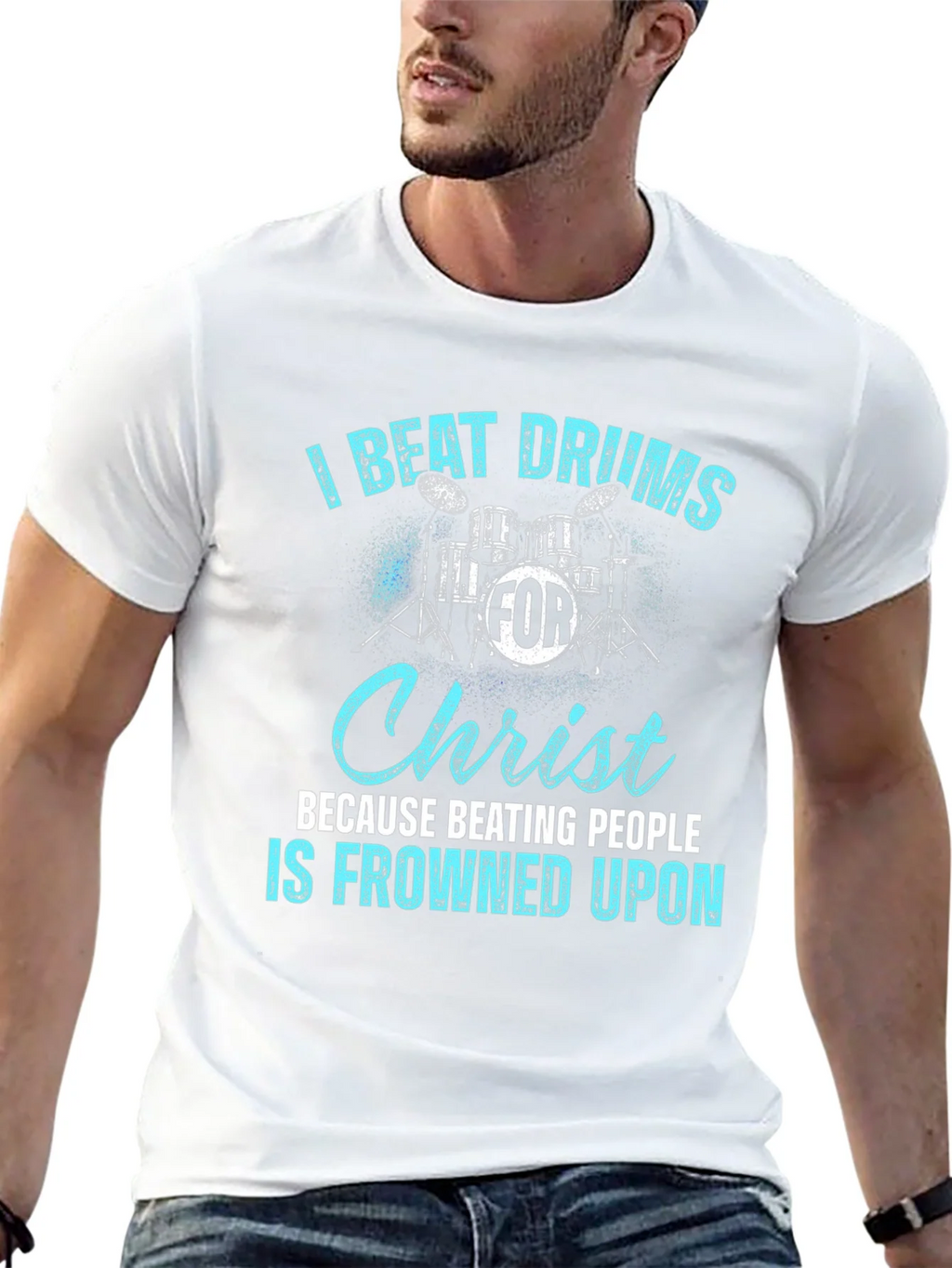 I Beat Drums For Christ T-Shirt product image 12