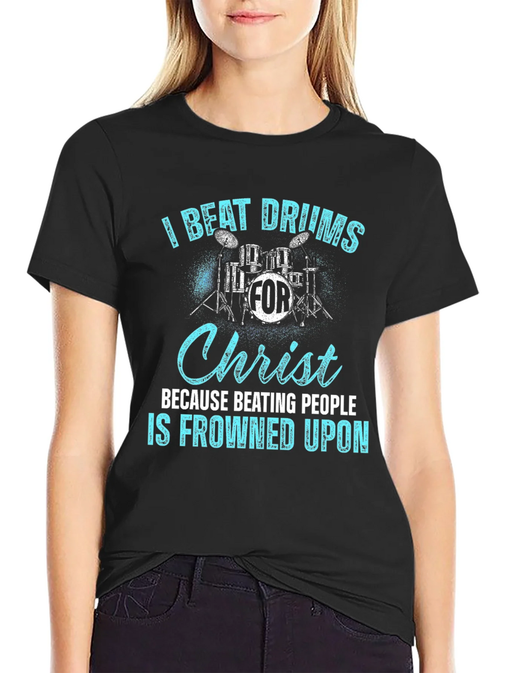 I Beat Drums For Christ T-Shirt product image 2