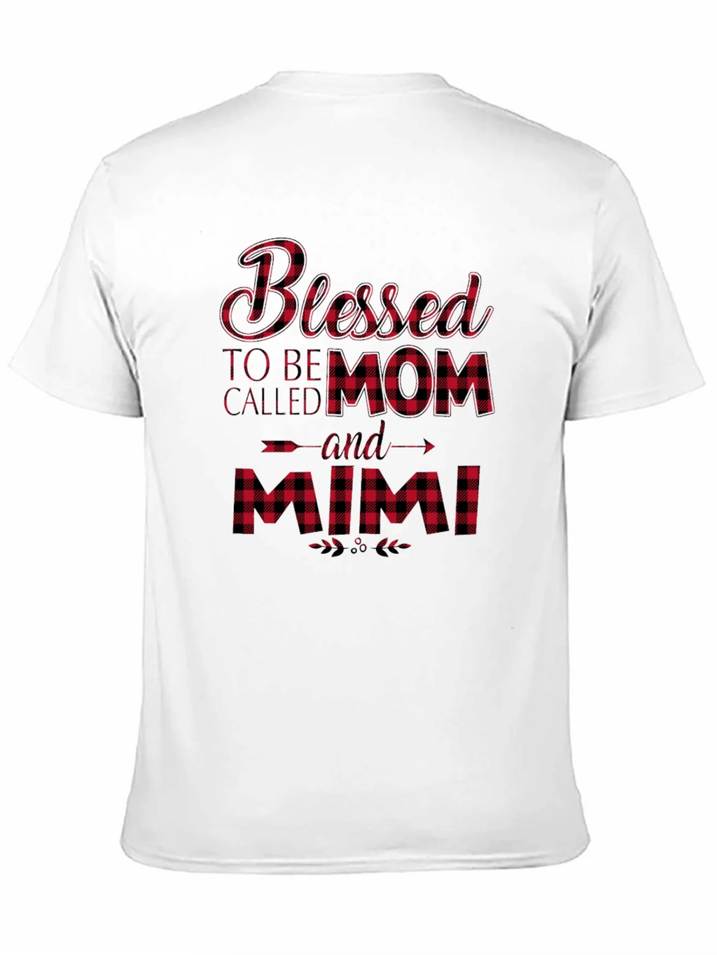 Blessed Mom and Mimi Buffalo Plaid T-Shirt product image 10