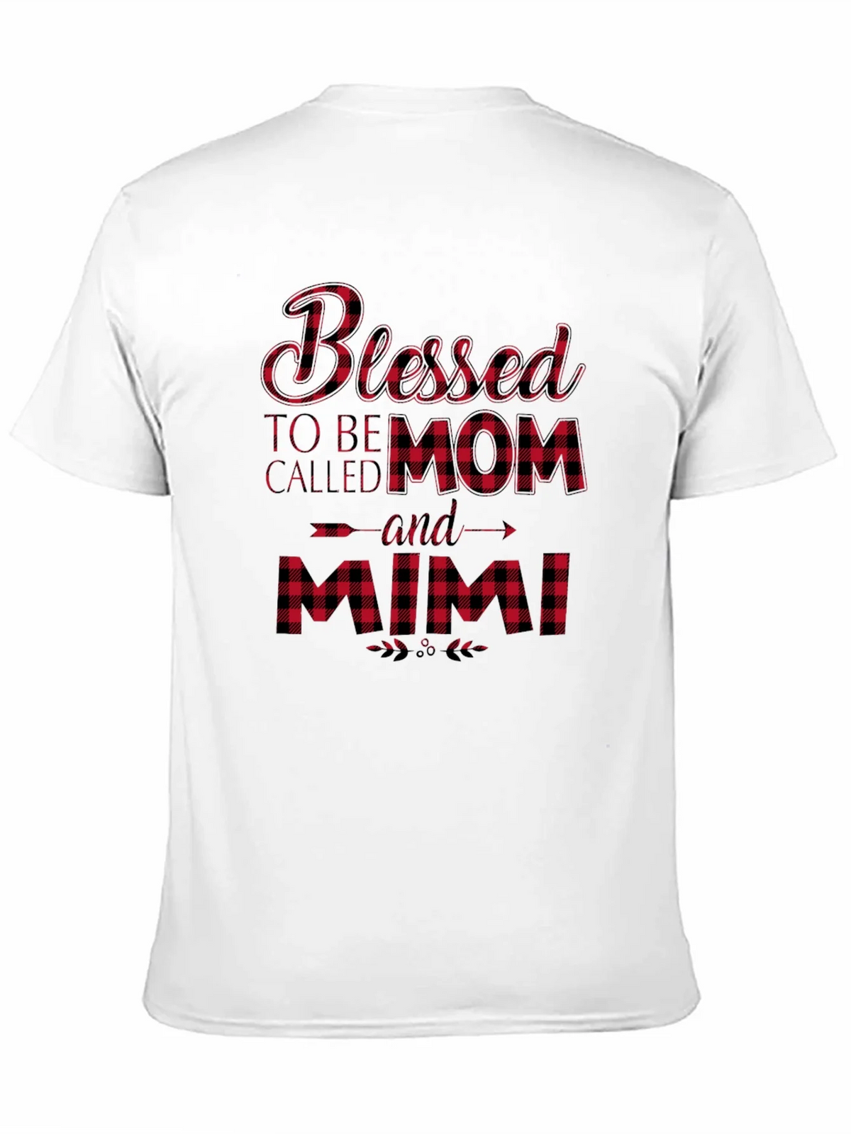 Blessed Mom and Mimi Buffalo Plaid T-Shirt product image 10