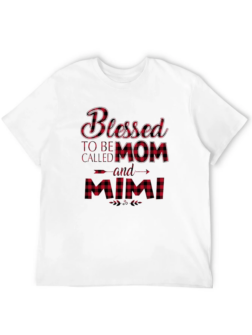 Blessed Mom and Mimi Buffalo Plaid T-Shirt product image 11