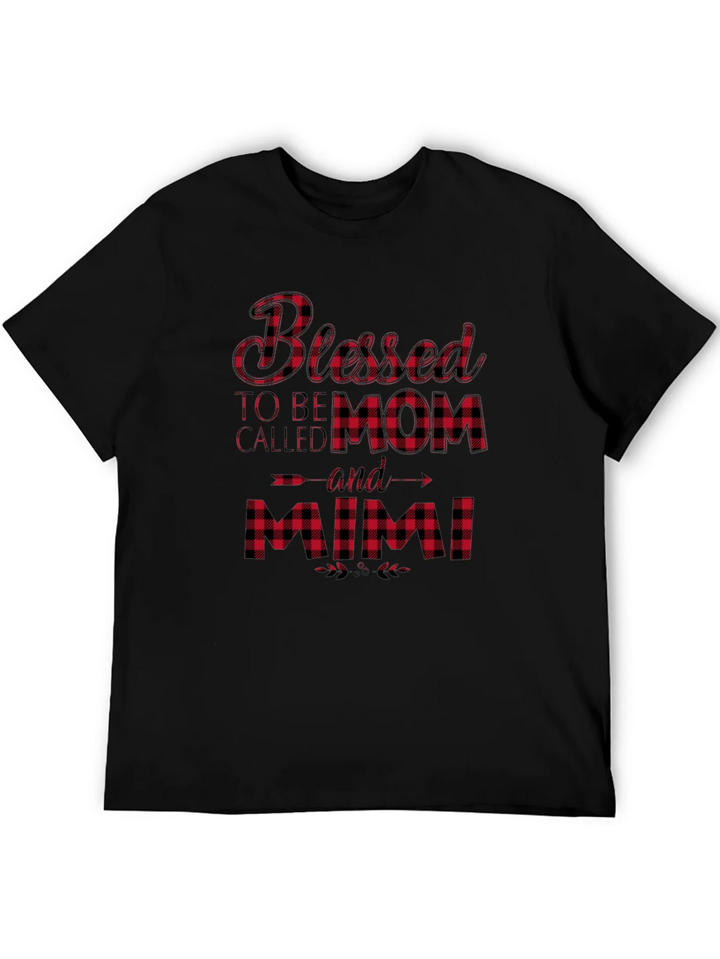 Blessed Mom and Mimi Buffalo Plaid T-Shirt product image 5