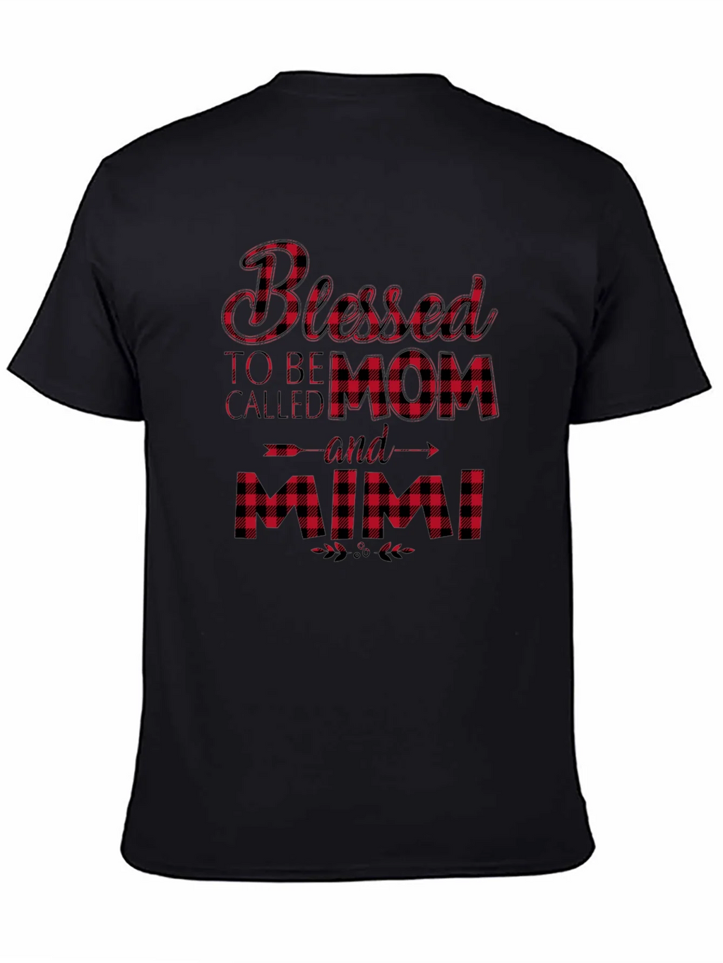Blessed Mom and Mimi Buffalo Plaid T-Shirt product image 4