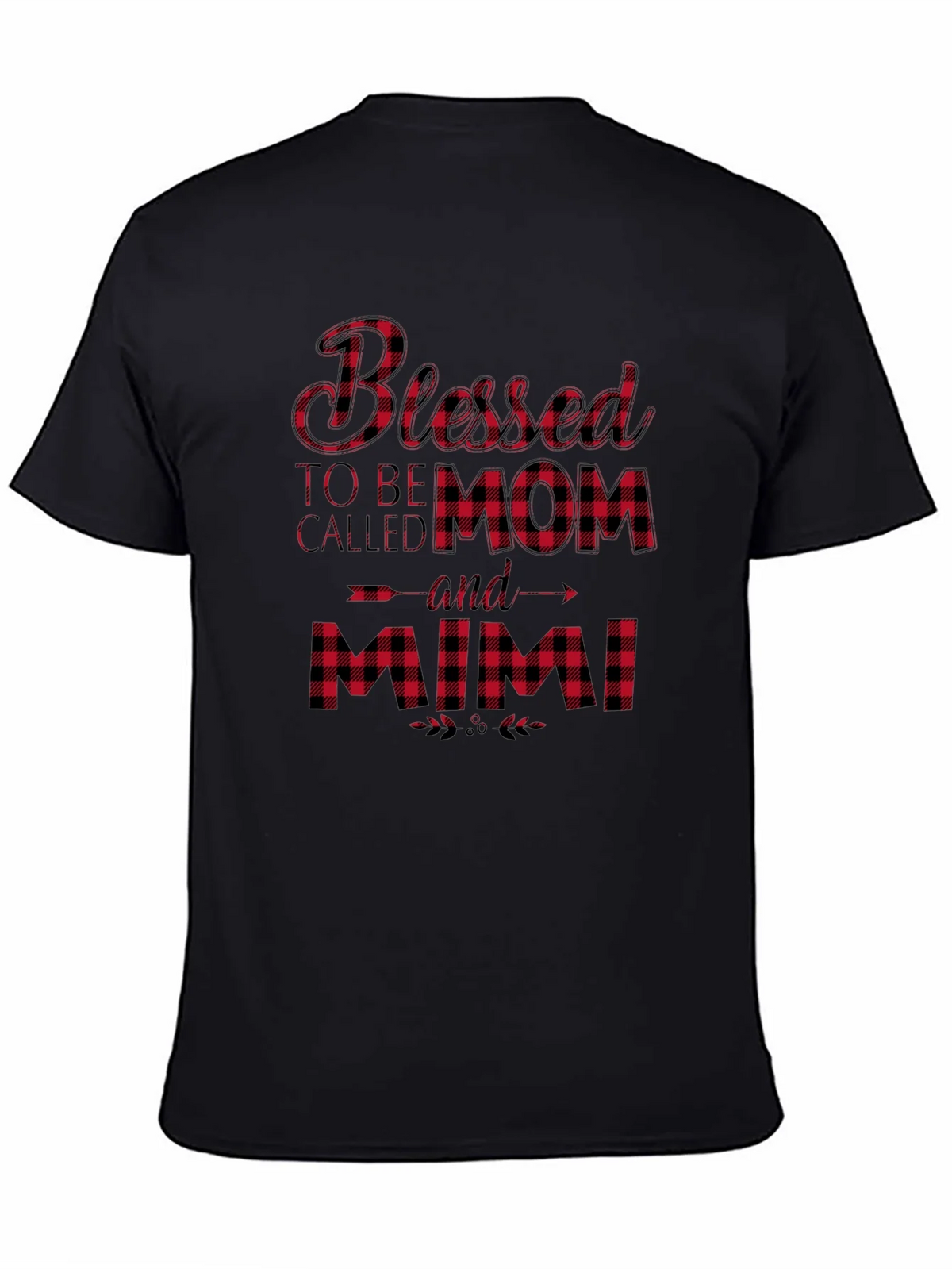 Blessed Mom and Mimi Buffalo Plaid T-Shirt product image 4