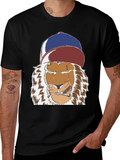 Lion with Cigar Graphic Tee - Streetwear Style