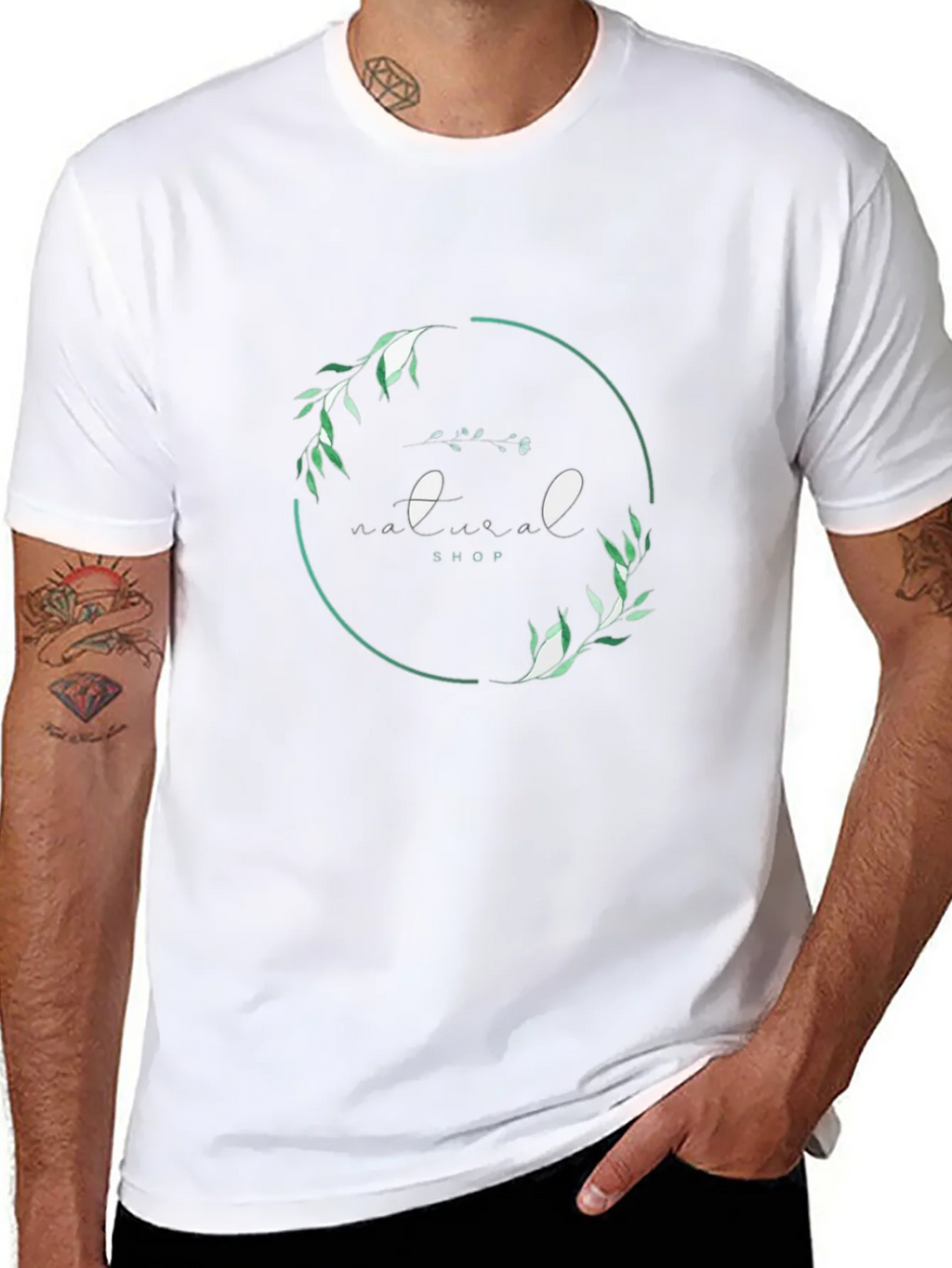 Natural Shop Graphic Tee - Black Cotton T-Shirt product image 7
