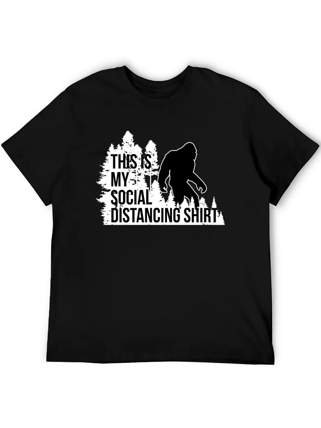 Funny Social Distancing Bigfoot Graphic Tee product image 5