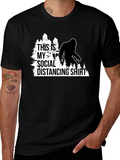 Funny Social Distancing Bigfoot Graphic Tee product image 1