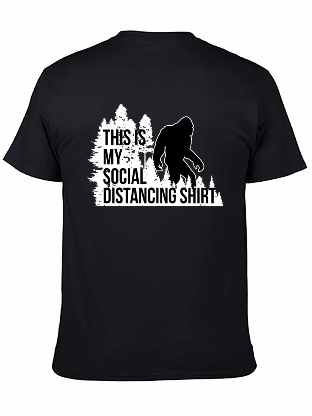 Funny Social Distancing Bigfoot Graphic Tee product image 4