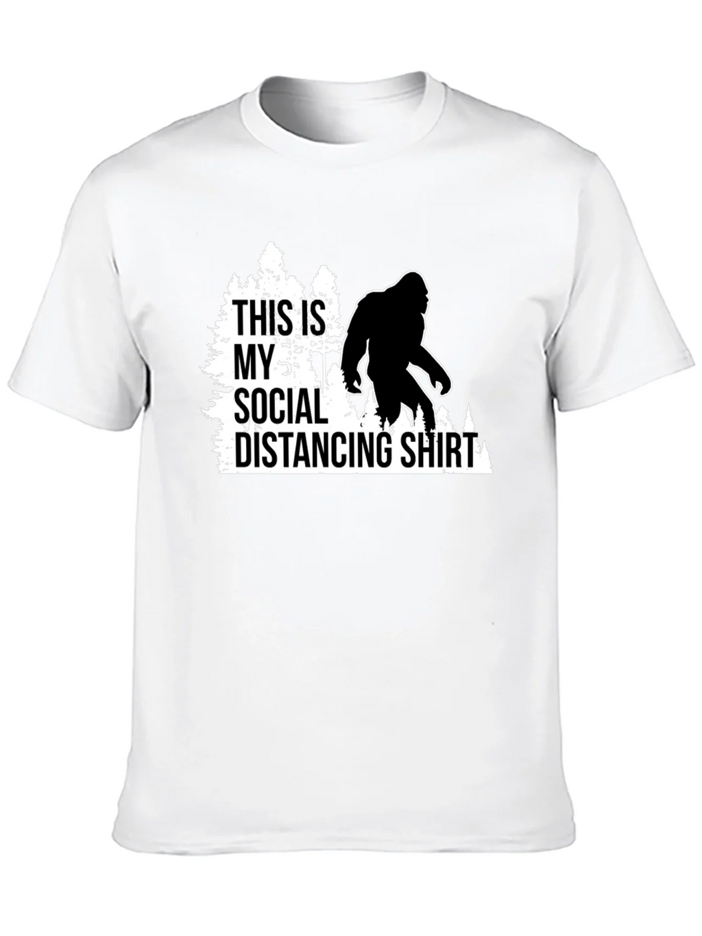 Funny Social Distancing Bigfoot Graphic Tee product image 9
