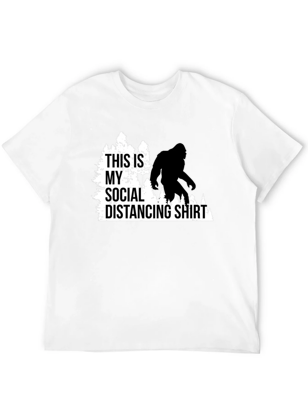 Funny Social Distancing Bigfoot Graphic Tee product image 11