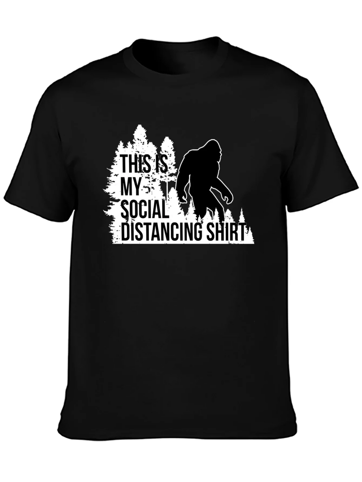 Funny Social Distancing Bigfoot Graphic Tee product image 3