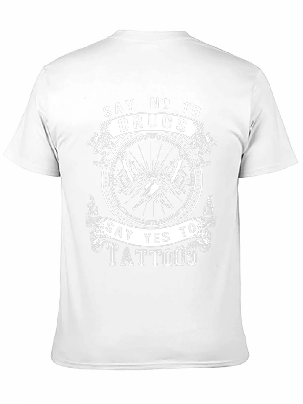 Say No to Drugs Yes to Tattoos Black Graphic Tee product image 10