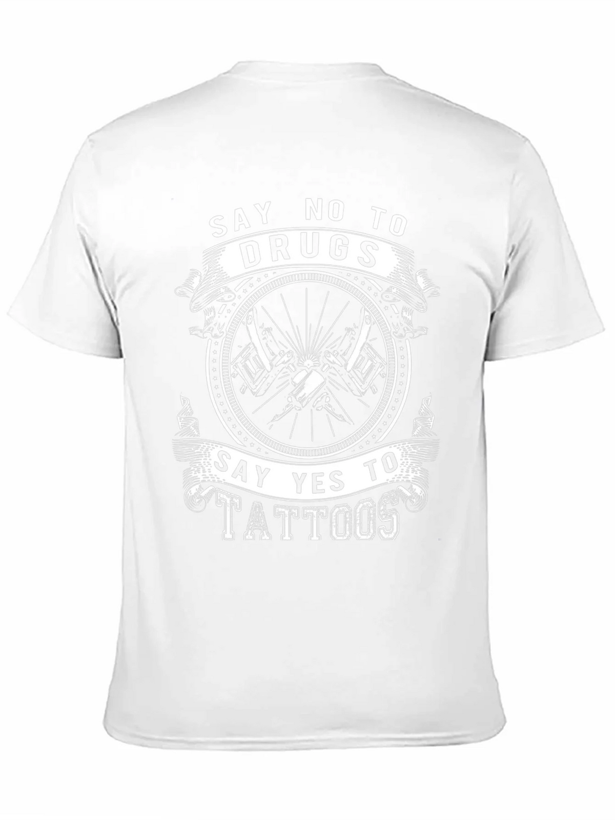 Say No to Drugs Yes to Tattoos Black Graphic Tee product image 10
