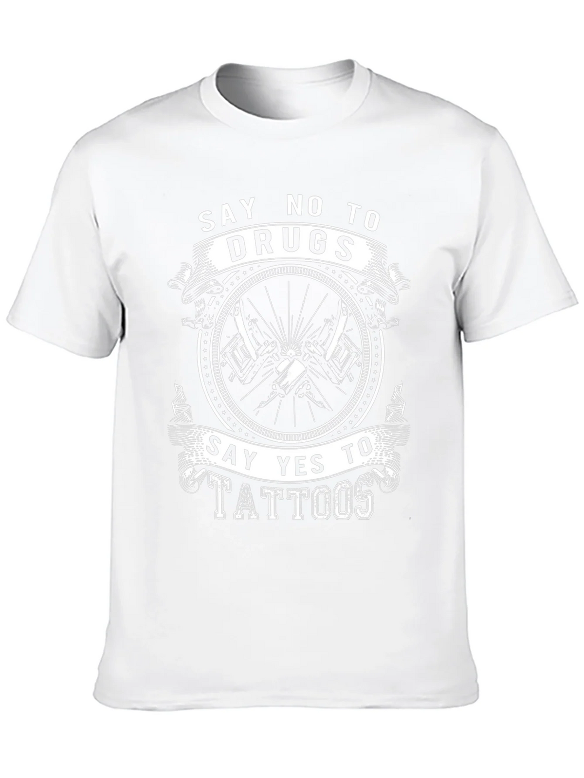 Say No to Drugs Yes to Tattoos Black Graphic Tee product image 9