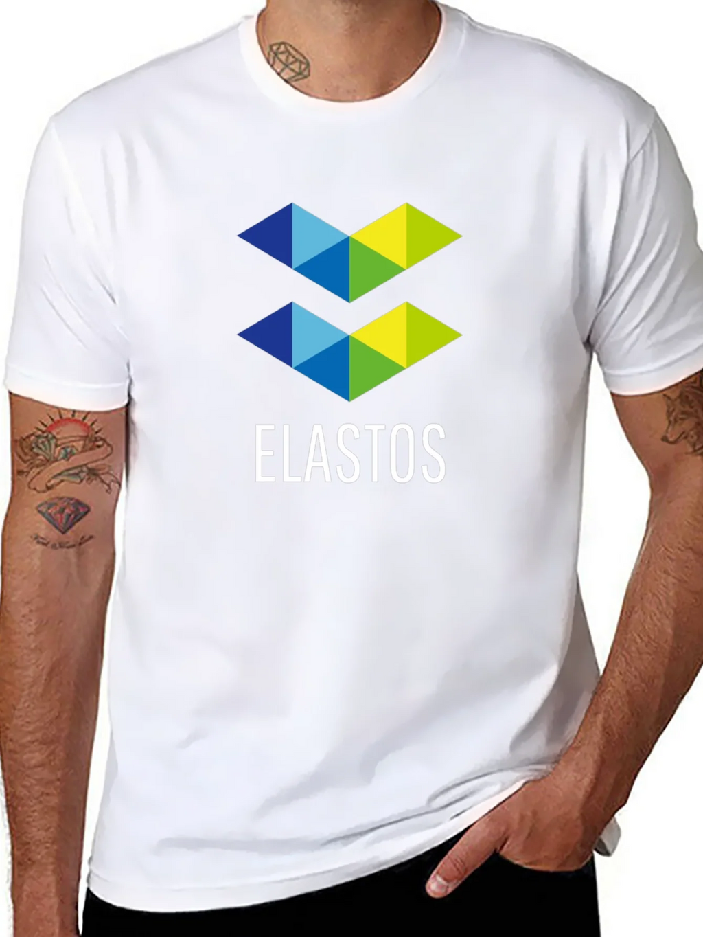 Elastos Logo Graphic T-Shirt - Black Casual Tee product image 7