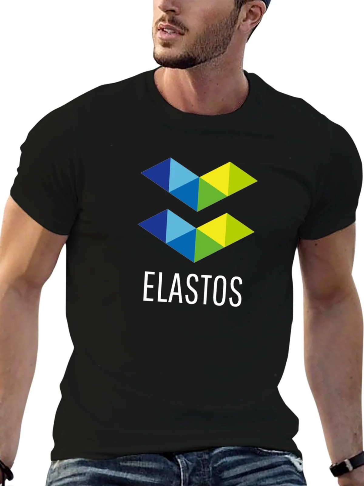 Elastos Logo Graphic T-Shirt - Black Casual Tee product image 6