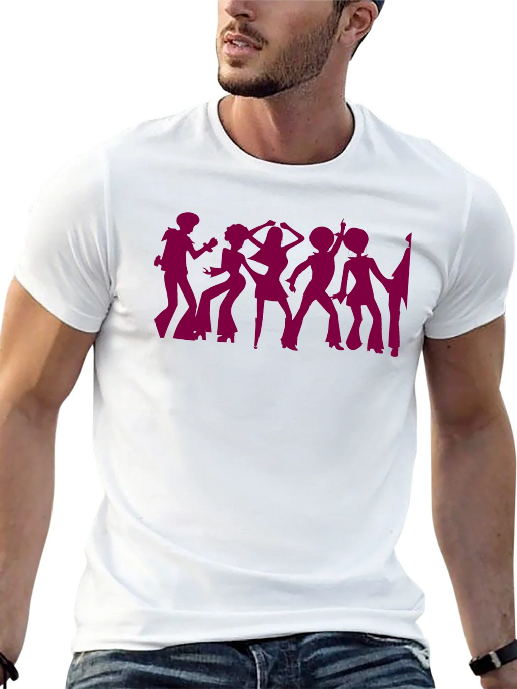 Retro Disco Dancer Silhouette T-Shirt product image 12
