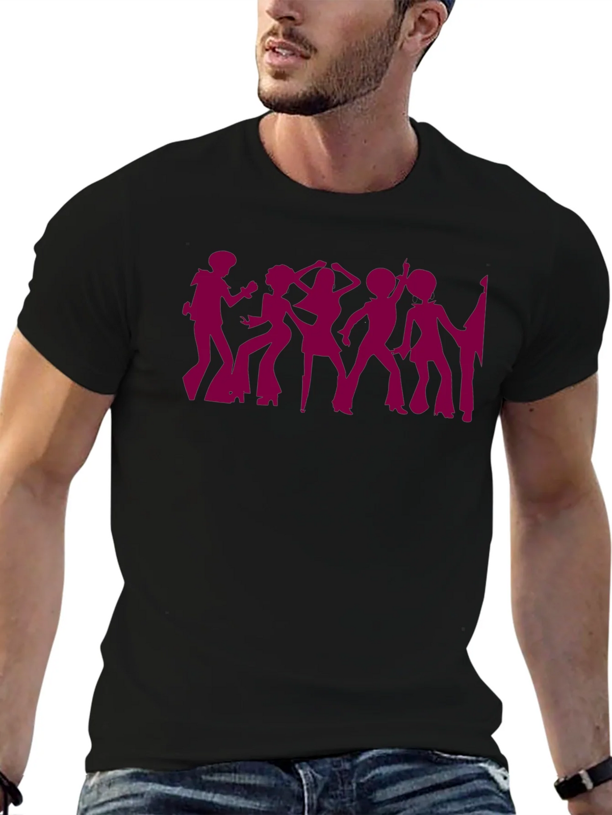 Retro Disco Dancer Silhouette T-Shirt product image 6