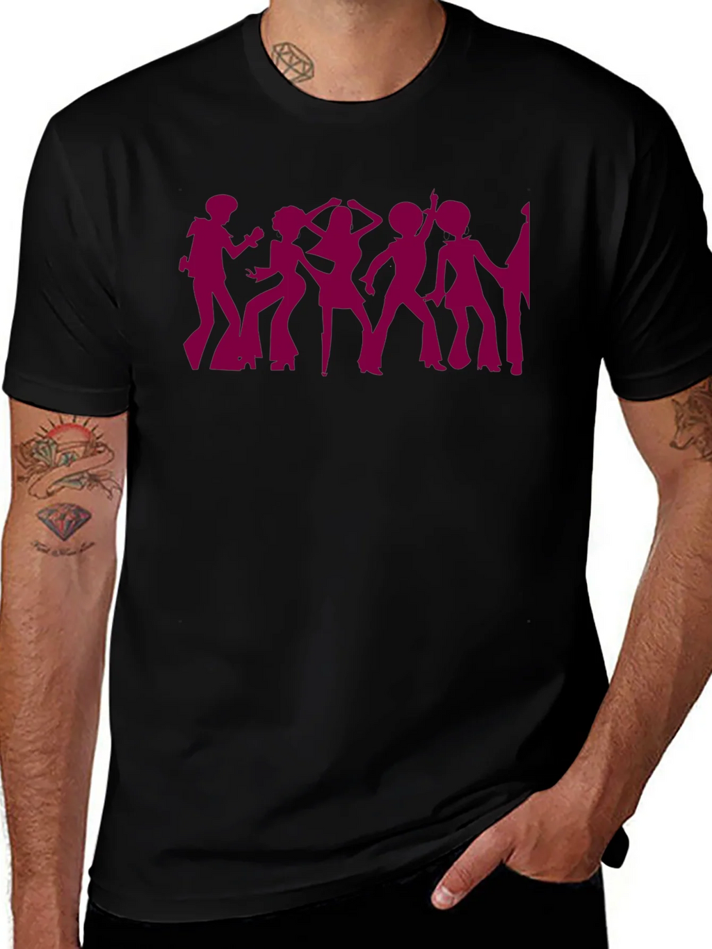 Retro Disco Dancer Silhouette T-Shirt product image 1