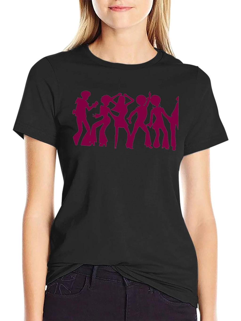 Retro Disco Dancer Silhouette T-Shirt product image 2