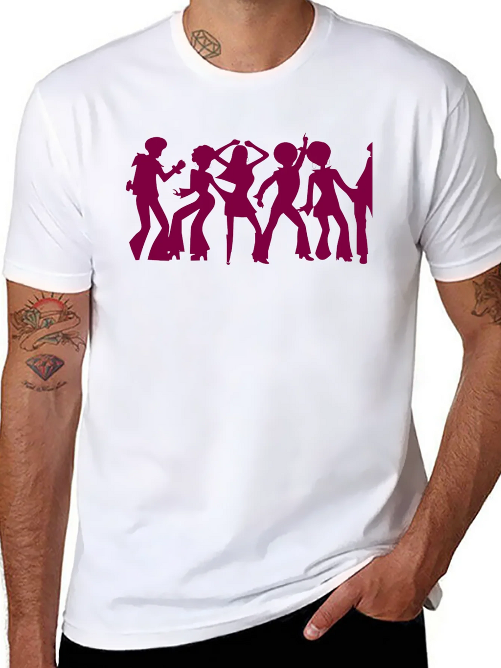 Retro Disco Dancer Silhouette T-Shirt product image 7