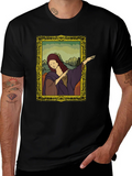 Mona Lisa Dabbing Graphic Tee - Black product image 1