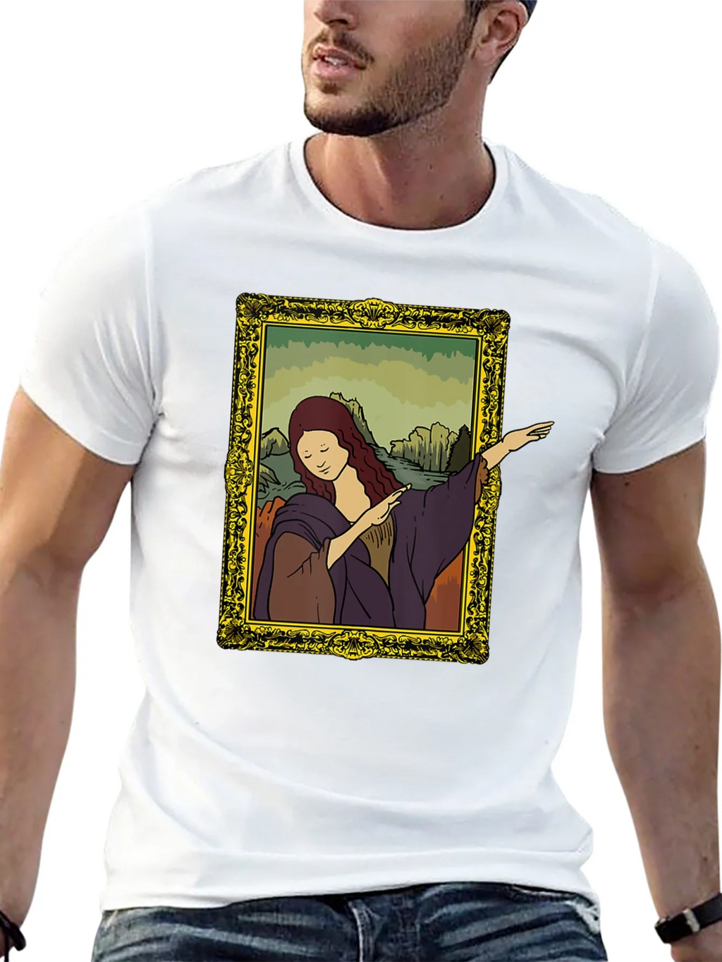 Mona Lisa Dabbing Graphic Tee - Black product image 12