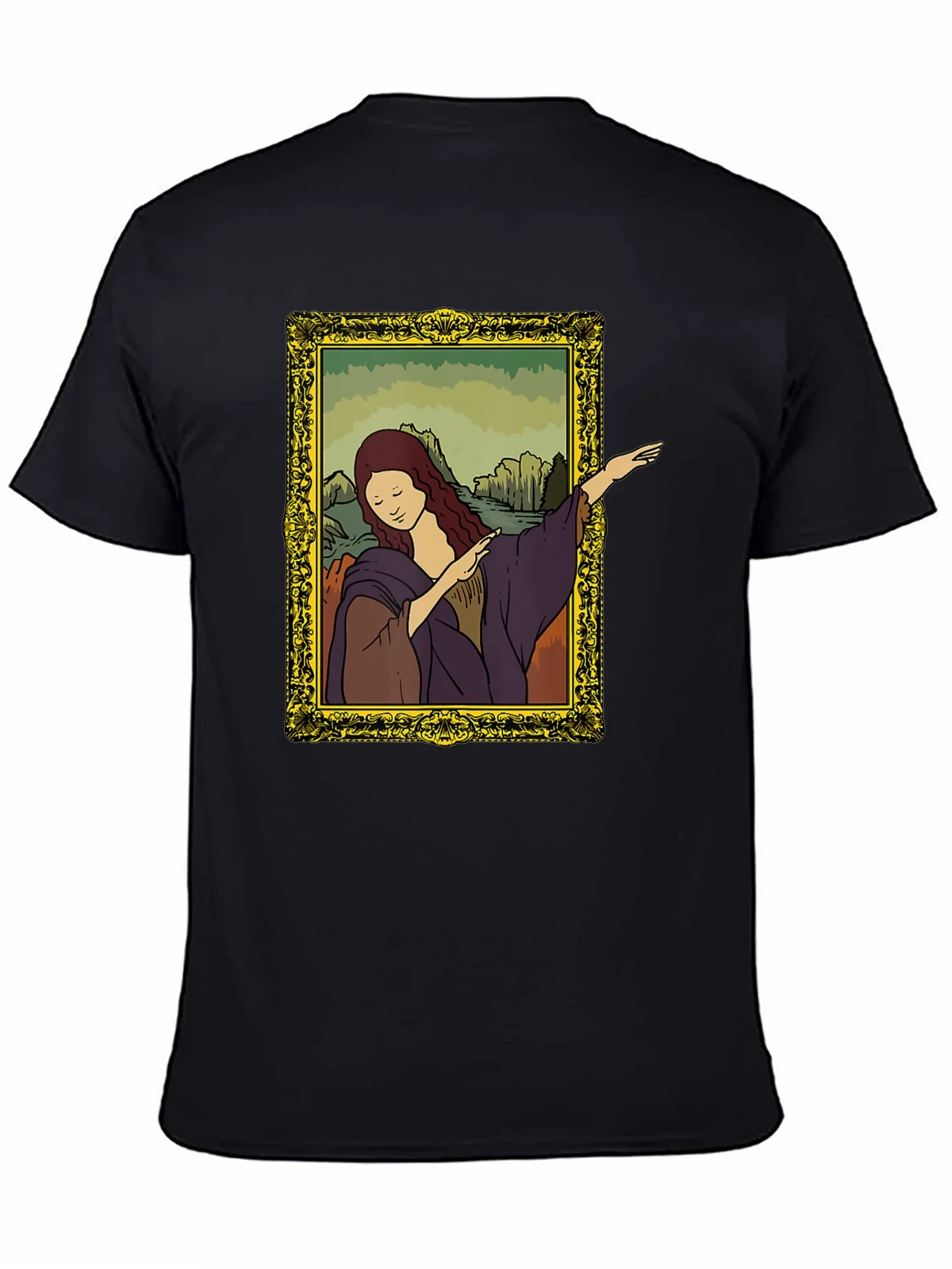 Mona Lisa Dabbing Graphic Tee - Black product image 4