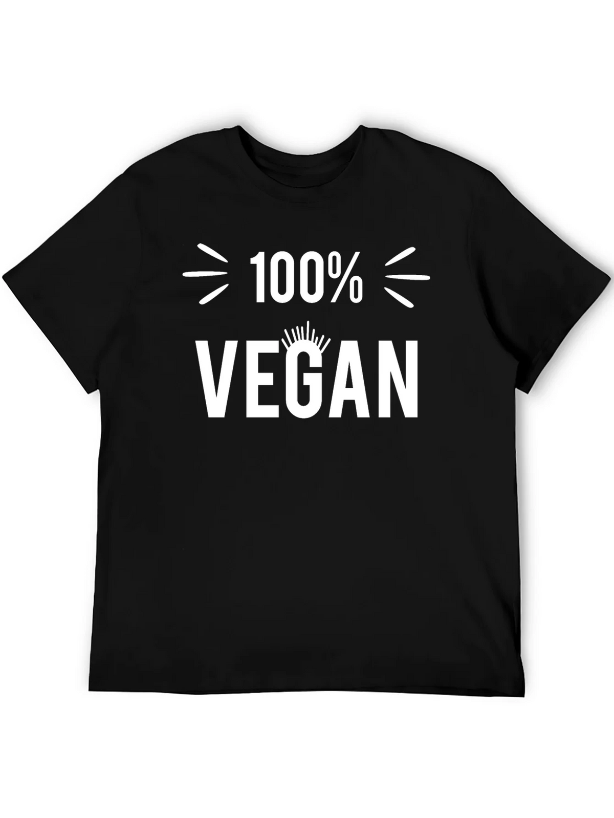 100% Vegan Black T-Shirt product image 5