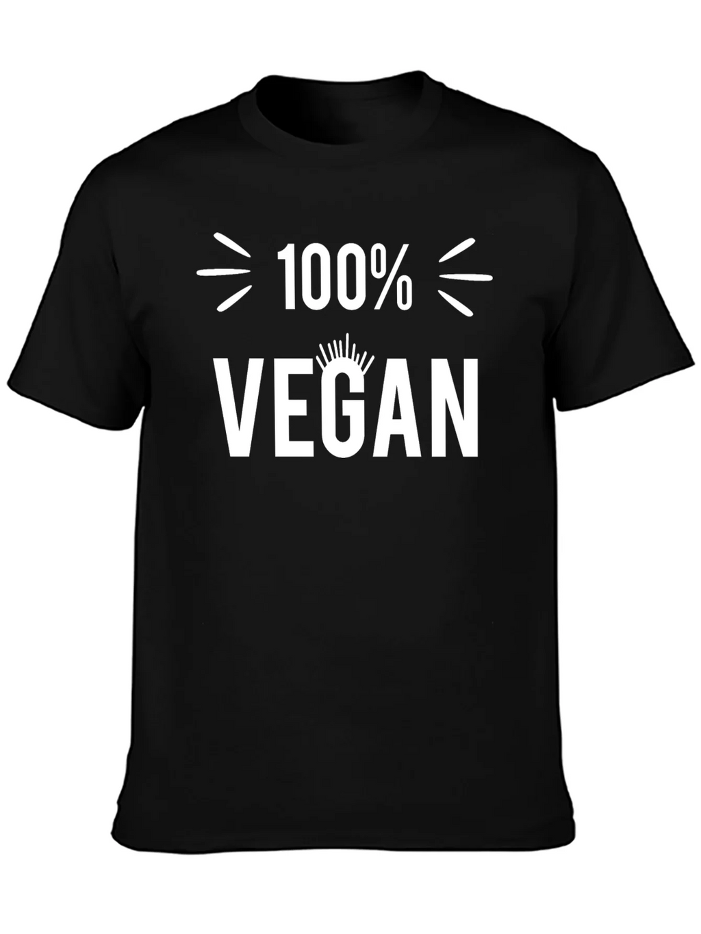 100% Vegan Black T-Shirt product image 3