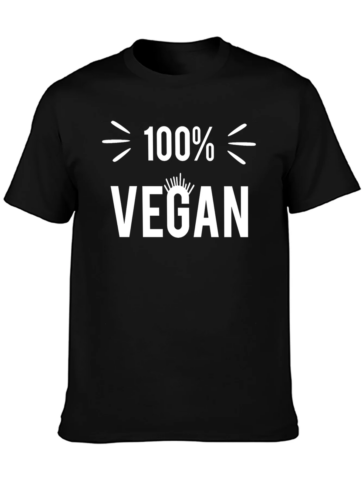 100% Vegan Black T-Shirt product image 3