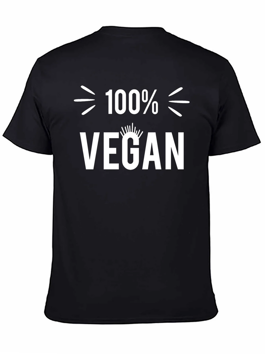 100% Vegan Black T-Shirt product image 4
