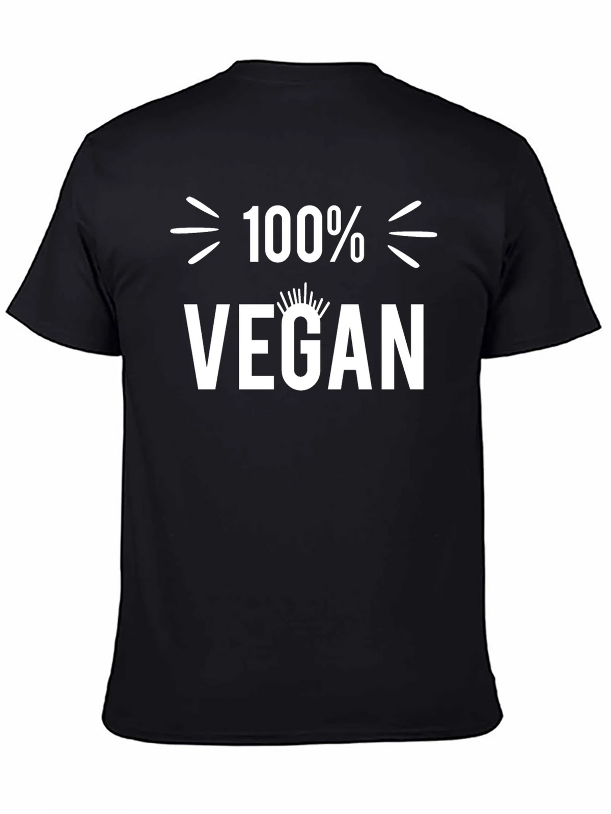 100% Vegan Black T-Shirt product image 4