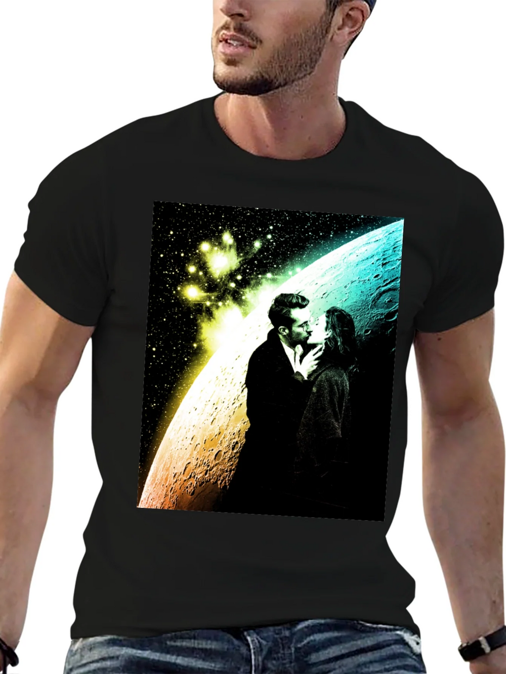 Romantic Space Kiss Graphic Tee product image 6