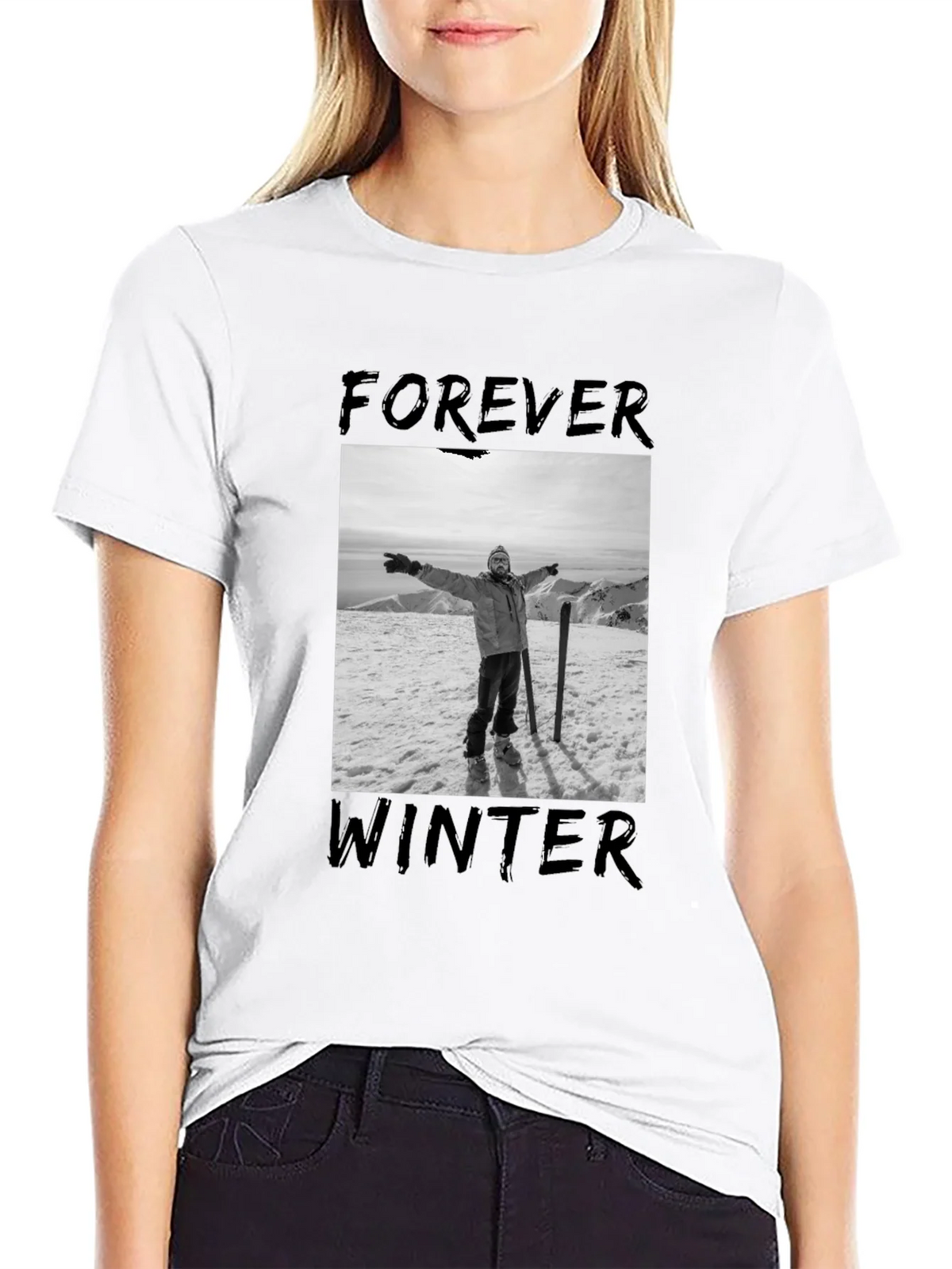 Forever Winter Graphic Tee - Black product image 8