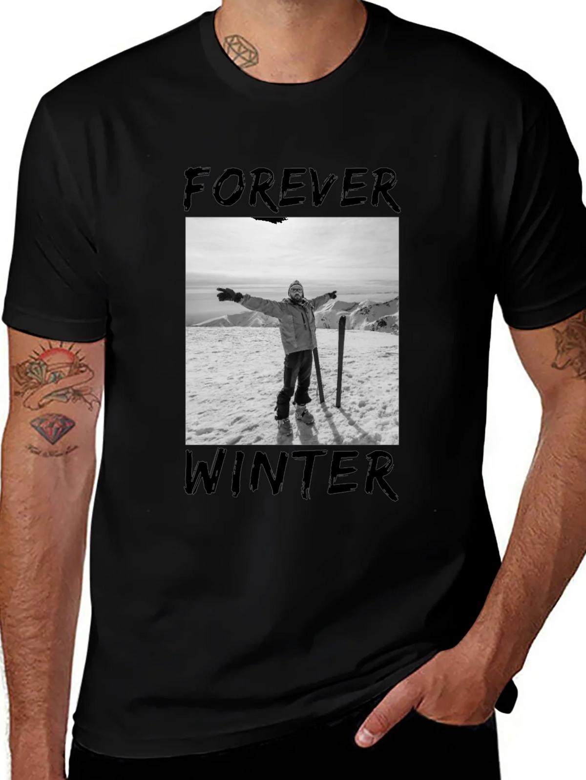 Forever Winter Graphic Tee - Black product image 1