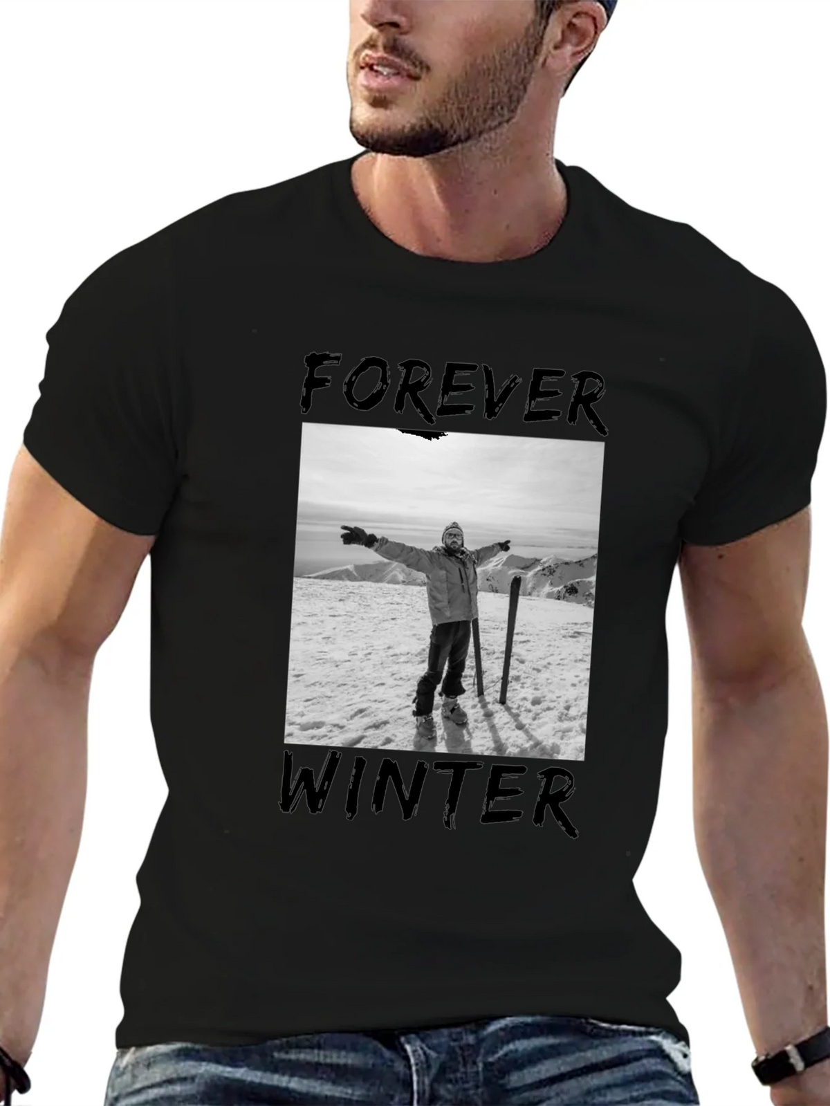 Forever Winter Graphic Tee - Black product image 6