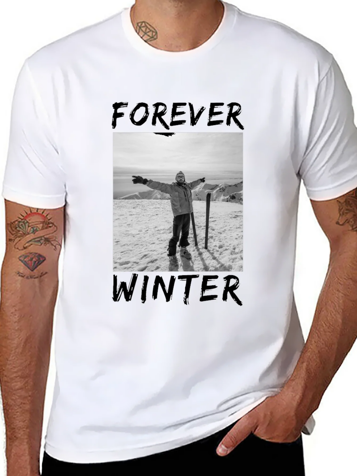 Forever Winter Graphic Tee - Black product image 7