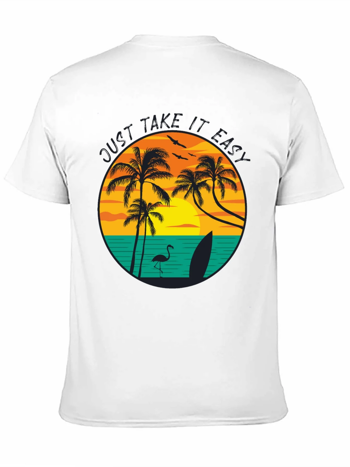 Just Take It Easy Graphic Tee - Tropical Beach Design product image 10