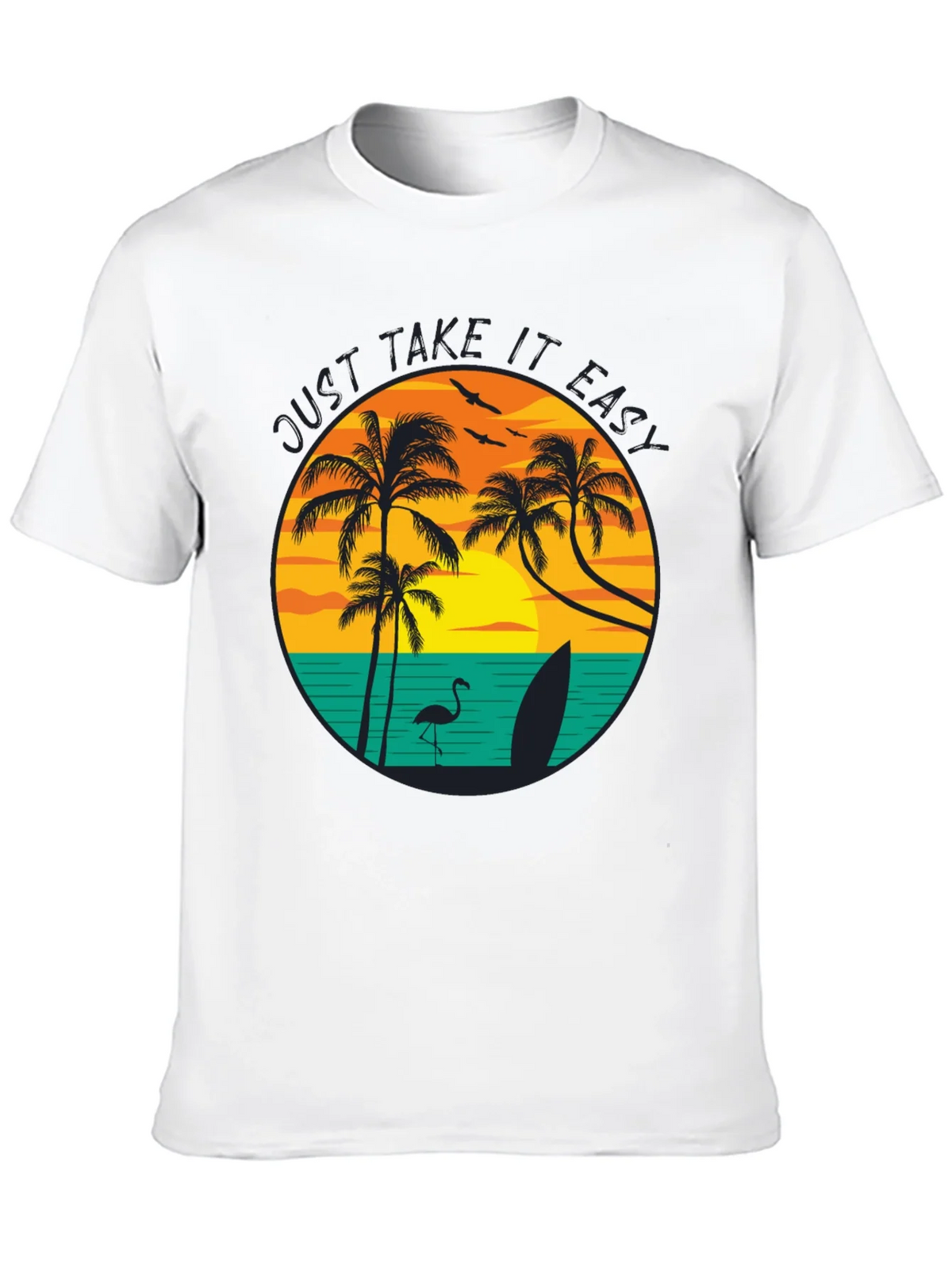 Just Take It Easy Graphic Tee - Tropical Beach Design product image 9