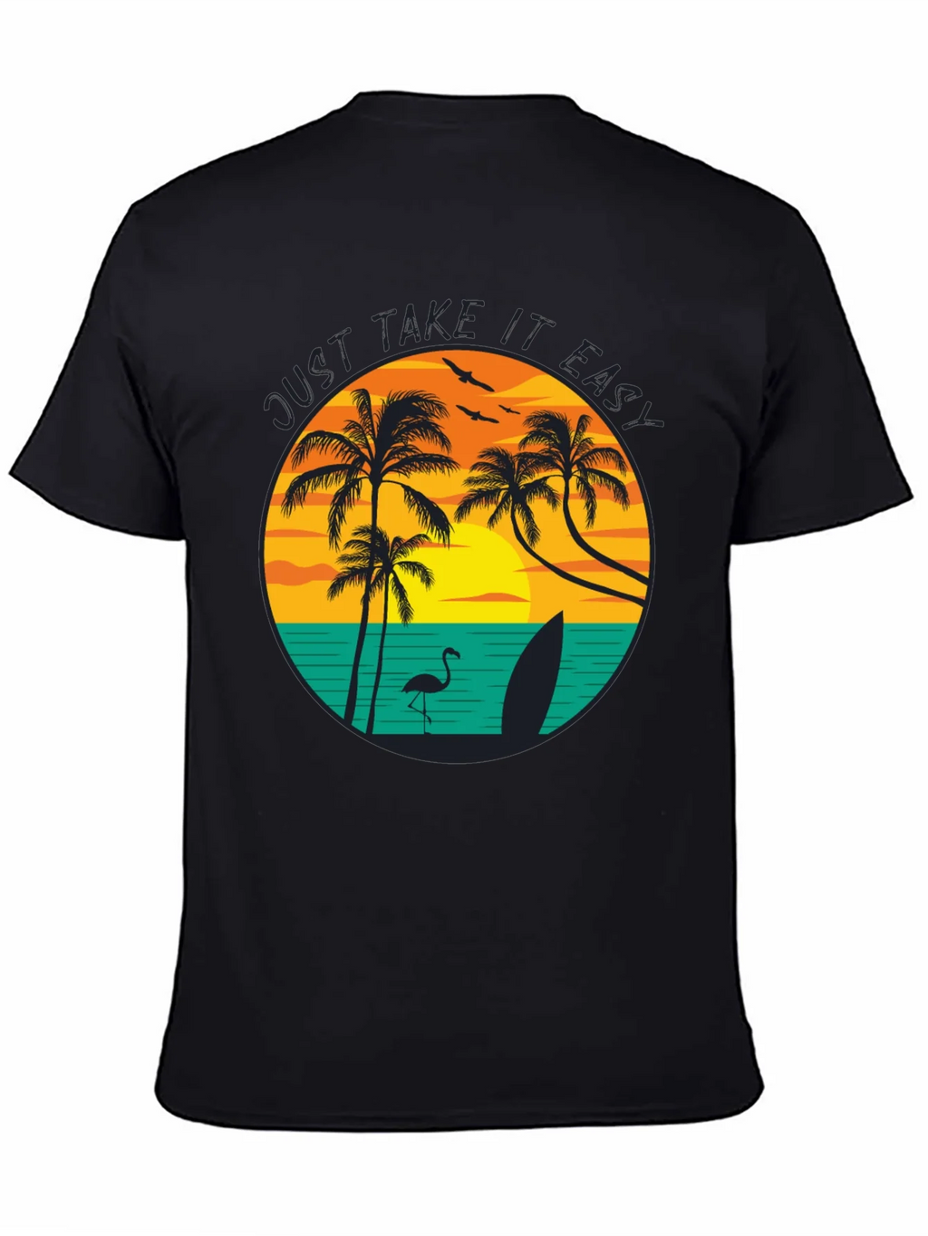 Just Take It Easy Graphic Tee - Tropical Beach Design product image 4