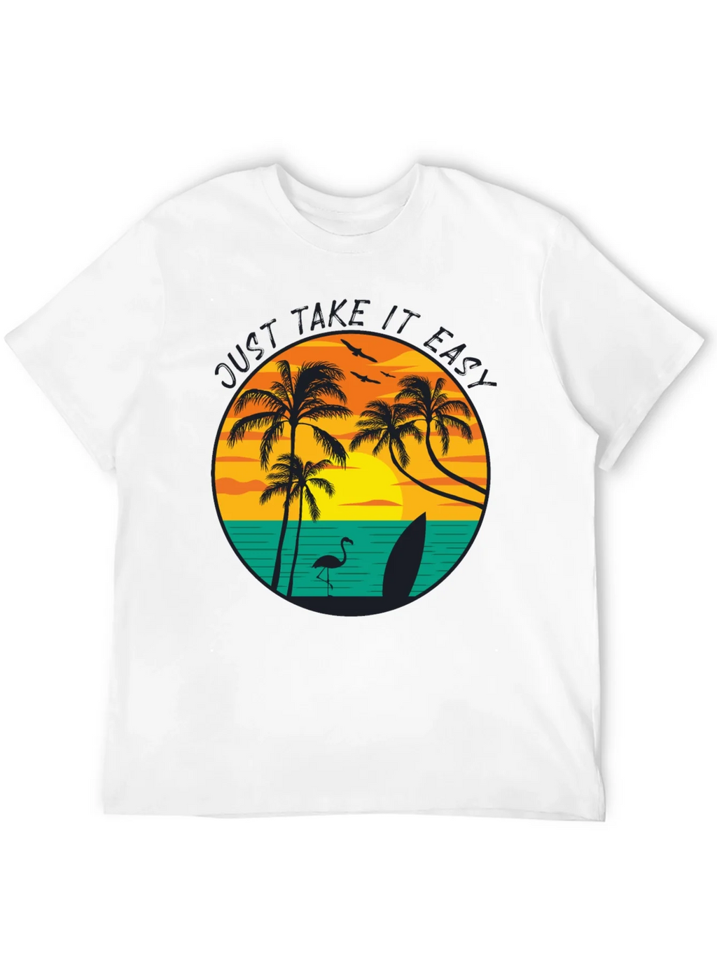Just Take It Easy Graphic Tee - Tropical Beach Design product image 11